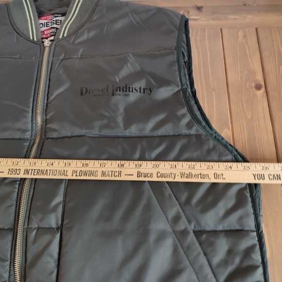 Diesel Gree/gray trucker Men's Vest - Picture 5 of 7